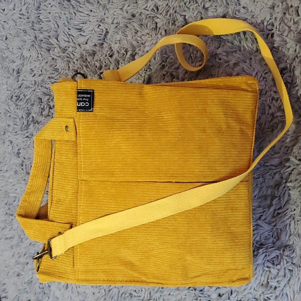 Mustard Fall Crossbody Tote